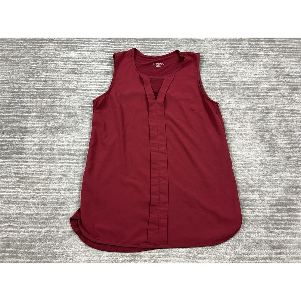 Merona Top Womens XS Red Sleeveless Polyester Casual